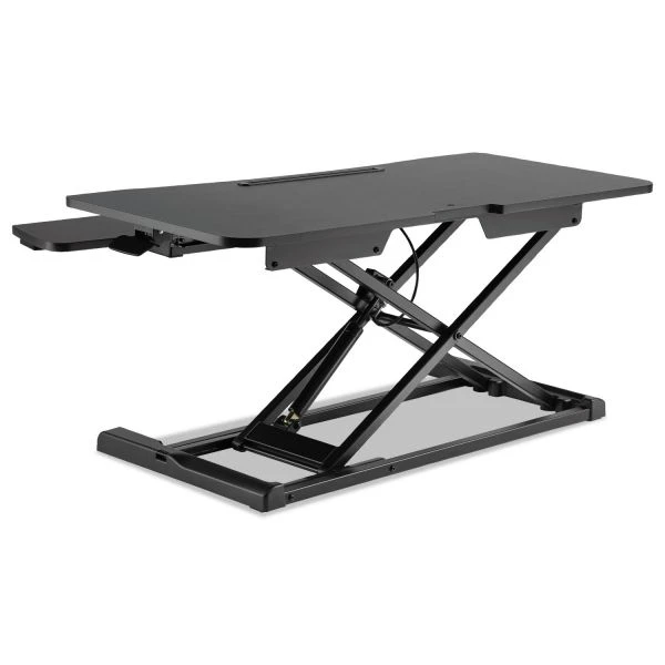 Alera AdaptivErgo Two-Tier Sit-Stand Lifting Workstation, 37.38" X 26.13" X 4.69" To 19.88", Black 3 Alera AdaptivErgo Two-Tier Sit-Stand Lifting Workstation, 37.38" X 26.13" X 4.69" To 19.88", Black - Image 3