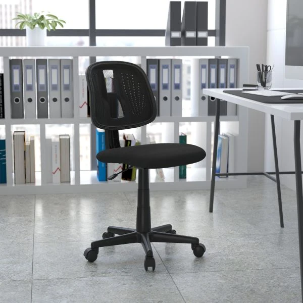 Flash Fundamentals Mid-Back Black Mesh Swivel Task Office Chair With Pivot Back 1 Flash Fundamentals Mid-Back Black Mesh Swivel Task Office Chair With Pivot Back