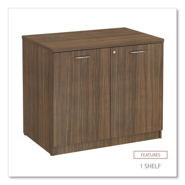 Alera Valencia Series Storage Cabinet, 34.3w X 22.78d X 29.5h, Modern Walnut 6 Alera Valencia Series Storage Cabinet, 34.3w X 22.78d X 29.5h, Modern Walnut - Image 6