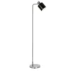 Thew 65" Tall Floor Lamp With Metal Shade In Nickel/Black
