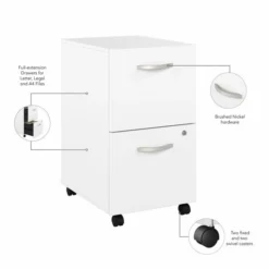 Bush Business Furniture Studio A 2 Drawer Mobile File Cabinet In White - Assembled -office furniture sale 8fa705920846f4ba7c944bf2c6e389a9f9 1