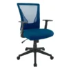 Radley Mesh/Fabric Mid-Back Task Chair, Rich Blue, BIFMA Certified