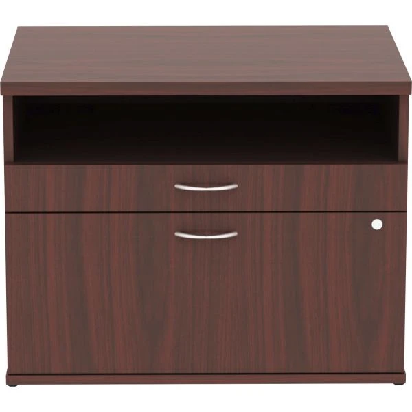 Lorell Relevance Series Mahogany Laminate Office Furniture Credenza - 2-Drawer 4 Lorell Relevance Series Mahogany Laminate Office Furniture Credenza - 2-Drawer - Image 4