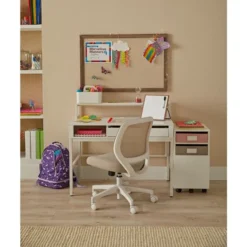 Adley Mesh/Fabric Low-Back Task Chair, Gray/White, BIFMA Certified -office furniture sale 8ffb31f98b8b7da584a0068d99bab2f56f