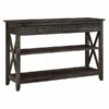 Bush Furniture Key West Console Table With Drawers And Shelves In Dark Gray Hickory