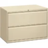 HON 800 Series Two-Drawer Lateral File, Letter/Legal/A4, 42w X 18d X 28h, Putty