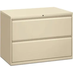 HON 800 Series Two-Drawer Lateral File, Letter/Legal/A4, 42w X 18d X 28h, Putty