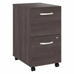 Bush Business Furniture Hybrid 2 Drawer Mobile File Cabinet In Storm Gray - Assembled