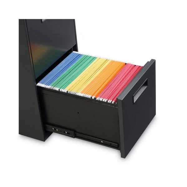 Alera File Pedestal, Left Or Right, 2 Legal/Letter-Size File Drawers, Charcoal, 14.96" X 19.29" X 27.75" 4 Alera File Pedestal, Left Or Right, 2 Legal/Letter-Size File Drawers, Charcoal, 14.96" X 19.29" X 27.75" - Image 4