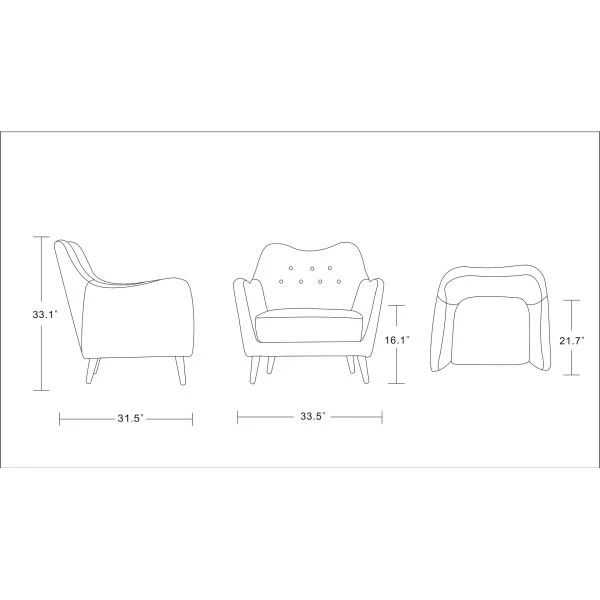 Poet Accent Chair In Charcoal And Red 3 Poet Accent Chair In Charcoal And Red - Image 3