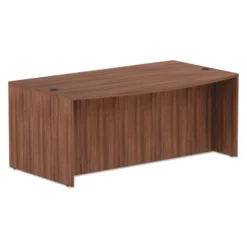 Alera Valencia Series Bow Front Desk Shell, 71" X 41.38" X 29.63", Modern Walnut -office furniture sale 92be5de5d65584fb44cd8cd97e6c6c7a6f