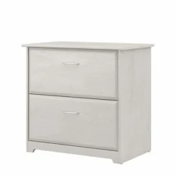 Bush Furniture Cabot 2 Drawer Lateral File Cabinet In Linen White Oak