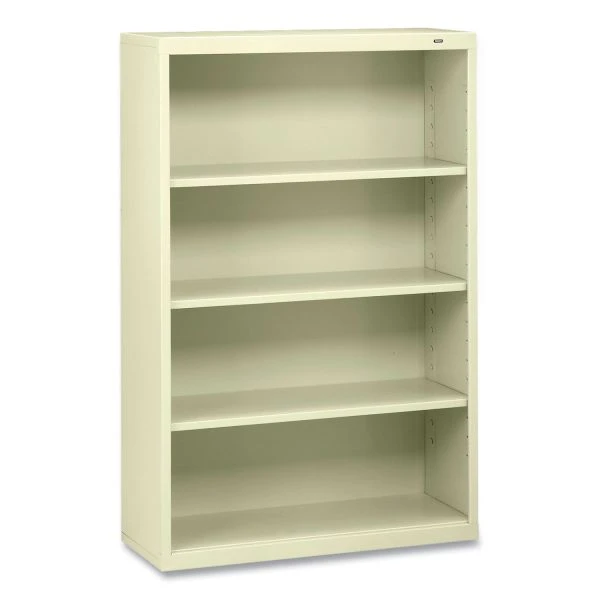 Tennsco Metal Bookcase, Four-Shelf, 34.5w X 13.5d X 52.5h, Putty 3 Tennsco Metal Bookcase, Four-Shelf, 34.5w X 13.5d X 52.5h, Putty - Image 3