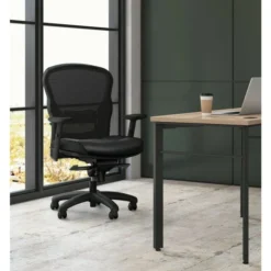 HON Wave Mesh High-Back Task Chair, Supports Up To 250 Lb, 19.25" To 22" Seat Height, Black -office furniture sale 93bc17d816de1e81c15eb0d4870396f3e3