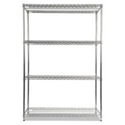 Alera NSF Approved Industrial Heavy-Duty Wire Shelving Starter Kit, 4-Shelf, 48w X 18d X 72h,Silver -office furniture sale 93e5169d23ce3c46fcdf7550771fc432a3