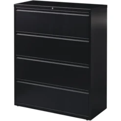 Lorell 4 Drawer Lateral File Cabinet, Letter/Legal/A4, 42" Wide, Black -office furniture sale 940176c09ae43805b353c67d7ebddf6cad
