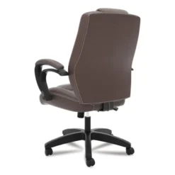 HON HVL402 Series Executive High-Back Chair, Supports Up To 250 Lb, 17" To 21" Seat Height, Brown Seat/Back, Black Base -office furniture sale 941b243a2ddc00de0c57d7f611a16acfbc
