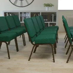 Flash Furniture Green Fabric Big & Tall Church Chair