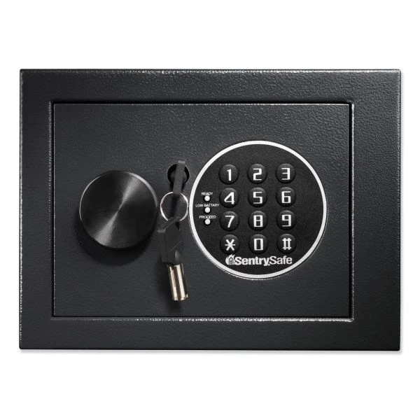 Sentry Safe Electronic Security Safe, 0.14 Cu Ft, 9w X 6.6d X 6.6h, Black 1 Sentry Safe Electronic Security Safe, 0.14 Cu Ft, 9w X 6.6d X 6.6h, Black