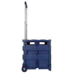 Mobile Folding Cart With Lid, 16"H X 18"W X 15"D, Blue 5 Mobile Folding Cart With Lid, 16"H X 18"W X 15"D, Blue -office furniture sale 94c509a147cf5f4aa6c66e1ff1512ad07d