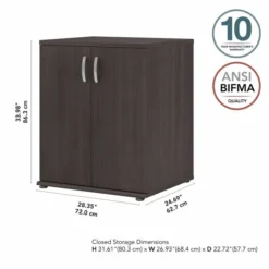 Bush Business Furniture Universal Floor Storage Cabinet With Doors And Shelves In Storm Gray -office furniture sale 94f327f37a8a9261aee2640d14befed2c3