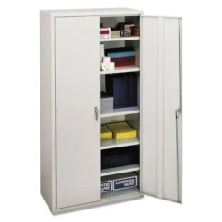 HON Assembled Storage Cabinet, 36w X 18.13d X 71.75h, Light Gray