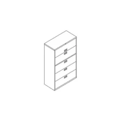 HON 600 Series Five-Drawer Lateral File, Letter/Legal/A4, 42w X 18d, Light Gray -office furniture sale 95201b5d55aea296088e6f60b09566439d 1