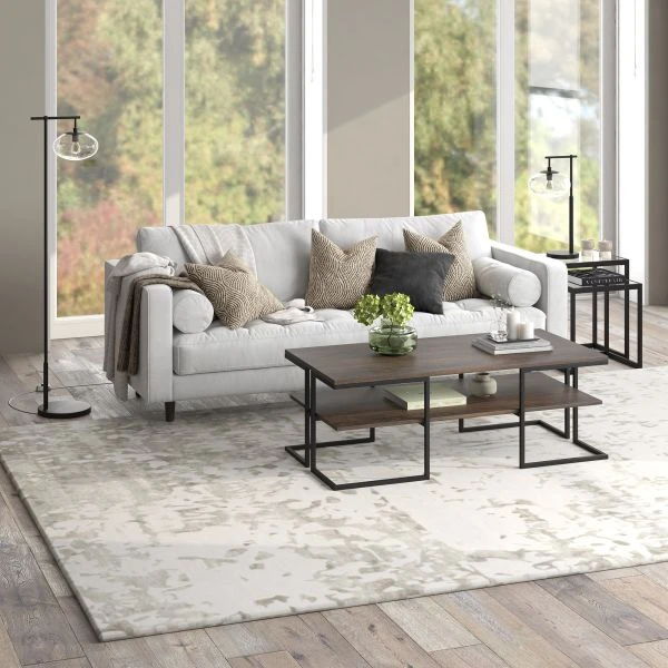 Blume 25" Tall Arc Table Lamp With Glass Shade In Blackened Bronze/Seeded 8 Blume 25" Tall Arc Table Lamp With Glass Shade In Blackened Bronze/Seeded - Image 8