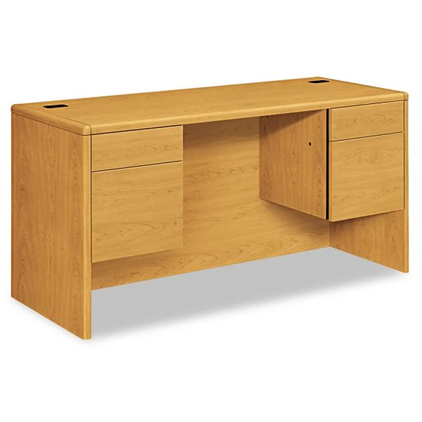 HON 10700 Kneespace Credenza, 3/4 Height Pedestals, 60w X 24d X 29.5h, Harvest 1 HON 10700 Kneespace Credenza, 3/4 Height Pedestals, 60w X 24d X 29.5h, Harvest