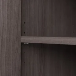 Bush Business Furniture Hybrid Tall 5 Shelf Bookcase With Doors In Storm Gray -office furniture sale 95ade1c3f6deca71bbb256bdbb9d352019