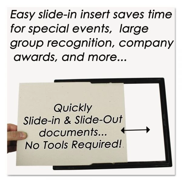 NuDell EZ Mount Document Frame With Trim Accent And Plastic Face, Plastic, 8.5 X 11 Insert, Black/Gold, 18/Carton 7 NuDell EZ Mount Document Frame With Trim Accent And Plastic Face, Plastic, 8.5 X 11 Insert, Black/Gold, 18/Carton - Image 7