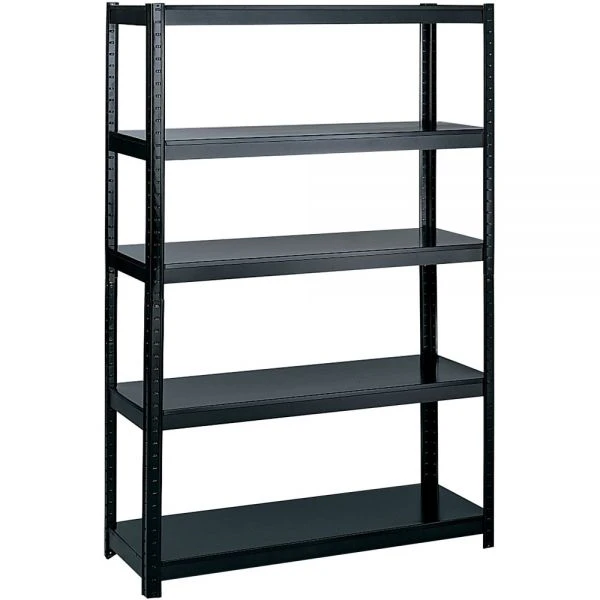 Safco Boltless Steel Shelving, Five-Shelf, 48w X 18d X 72h, Black 3 Safco Boltless Steel Shelving, Five-Shelf, 48w X 18d X 72h, Black - Image 3