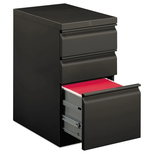 HON Brigade Mobile Pedestal With Pencil Tray Insert, Left/Right, 3-Drawers: Box/Box/File, Letter, Charcoal, 15" X 22.88" X 28" 1 HON Brigade Mobile Pedestal With Pencil Tray Insert, Left/Right, 3-Drawers: Box/Box/File, Letter, Charcoal, 15" X 22.88" X 28"