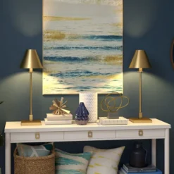 Clement 28" Tall Table Lamp With Metal Shade In Brass/Brass 11 Clement 28" Tall Table Lamp With Metal Shade In Brass/Brass -office furniture sale 96ee199a104feb92cbb587a36c93b5918f