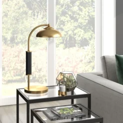 Denton 24" Tall Two-Tone Table Lamp With Metal Shade In Brass/Matte Black/Brass 13 Denton 24" Tall Two-Tone Table Lamp With Metal Shade In Brass/Matte Black/Brass -office furniture sale 96f0361379354db943b0f8a998b219ae27
