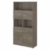 Bush Business Furniture Office 500 5 Shelf Bookcase With Doors In Modern Hickory