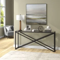 Harlow 29" Tall Table Lamp With Fabric Shade In Rustic Oak/Blackened Bronze/White -office furniture sale 96ff9ed4b0b2ca99b974935dd9584f71fc