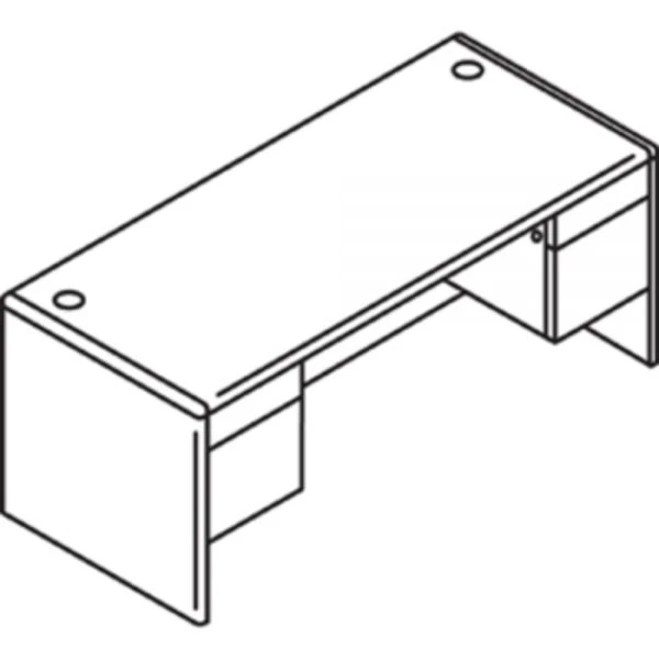 HON 10700 Series Double Pedestal Desk With Three-Quarter Height Pedestals, 72" X 36" X 29.5", Mahogany 8 HON 10700 Series Double Pedestal Desk With Three-Quarter Height Pedestals, 72" X 36" X 29.5", Mahogany - Image 8