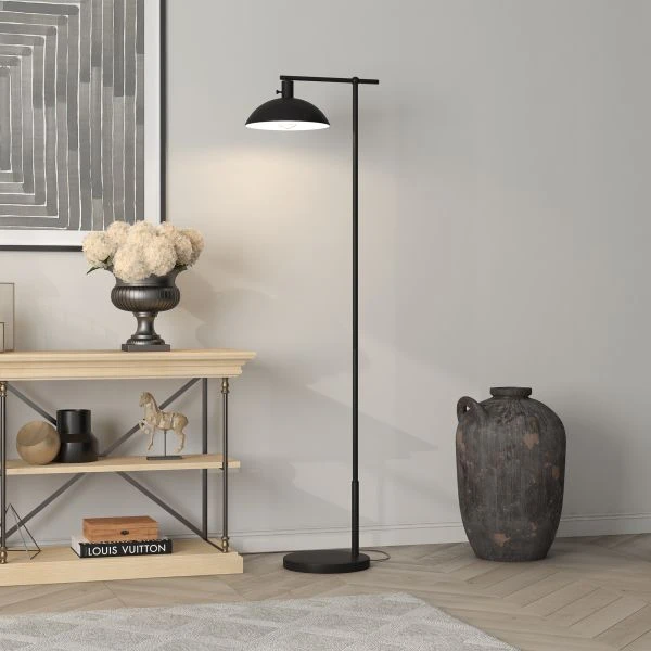 Conan 68" Metal Floor Lamp With Metal Shade In Blackened Bronze 3 Conan 68" Metal Floor Lamp With Metal Shade In Blackened Bronze - Image 3
