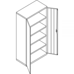 HON Assembled Storage Cabinet, 36w X 24.25d X 71.75h, Light Gray -office furniture sale 97baa0fe7fa01cd81cbb1c29319a4ef06e