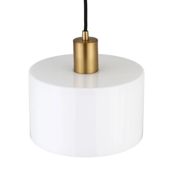 Henri 10" Wide Pendant With Glass Shade In Brass/White Milk 7 Henri 10" Wide Pendant With Glass Shade In Brass/White Milk - Image 7