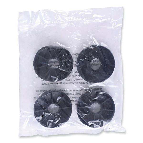 Alera Optional Casters For Wire Shelving, Hooded Design With Integrated Bumpers, Grip Ring Stem, 5" Wheel, Black, 4/Set (2 Locking) 6 Alera Optional Casters For Wire Shelving, Hooded Design With Integrated Bumpers, Grip Ring Stem, 5" Wheel, Black, 4/Set (2 Locking) - Image 6