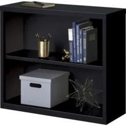 Lorell Fortress Series 2-Shelf Metal Bookcase -office furniture sale 9882706d837e9dfa4d0aa2d0a0ce654ae0