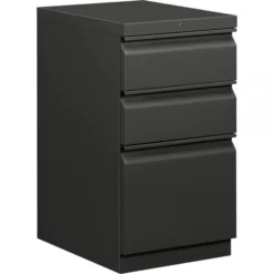 HON Brigade Mobile Pedestal With Pencil Tray Insert, Left/Right, 3-Drawers: Box/Box/File, Letter, Charcoal, 15" X 19.88" X 28" -office furniture sale 98acc0487d05ff9ac16c1f11c677d009a1