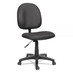 Alera Essentia Series Swivel Task Chair, Supports Up To 250 Lbs., Black Seat/Black Back, Black Base