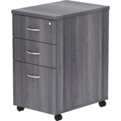 Lorell Weathered Charcoal Laminate Desking Pedestal - 3-Drawer -office furniture sale 99744ae15048d50103443ab12395cd9298