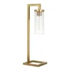 Malva 26" Tall Table Lamp With Glass Shade In Brass/Seeded
