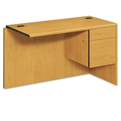 HON 10700 "L" Workstation Return, Right 3/4 Pedestal, 48w X 24d X 29.5h, Harvest