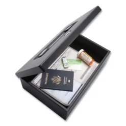 Honeywell Fire Resistant Steel Security Box With Key Lock, 12.7 X 8.8 X 4.1, Black 7 Honeywell Fire Resistant Steel Security Box With Key Lock, 12.7 X 8.8 X 4.1, Black -office furniture sale 9a1d2a3d286ea2d0724284a2391cc516a5