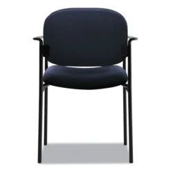 HON VL616 Stacking Guest Chair With Arms, Fabric Upholstery, 23.25" X 21" X 32.75", Navy Seat, Navy Back, Black Base -office furniture sale 9aa745f0da0166f28f6ad1856fd4b7e937